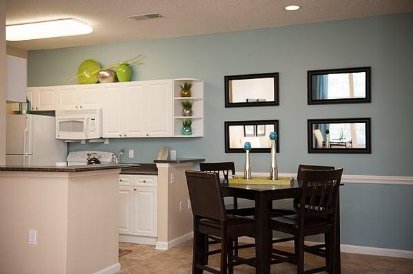 Dining room and kitchen