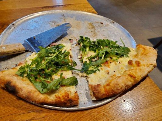 Arugula and Prosciutto pizza