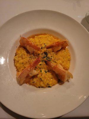 Shrimp butternut squash risotto