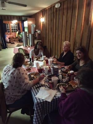 TLC staff in Oxford MS for special need training . A night out on the town.