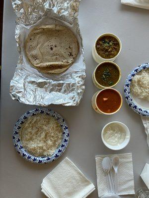 Tawa roti and dal