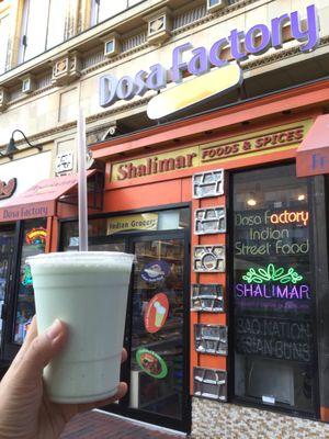 Saffron Pistachio Milk Shake $3.95 Dosa Factory 9/2017