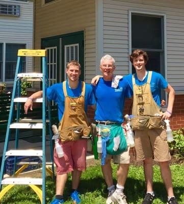 We love working outside on beautiful summer days!