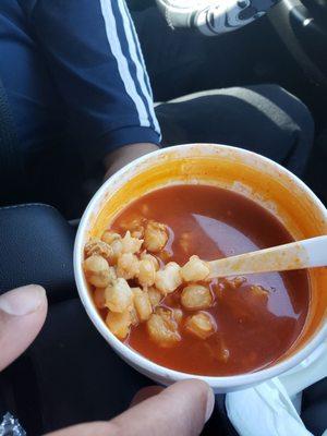 Menudo sorry but tasted like out of a can and had more grano then meat.