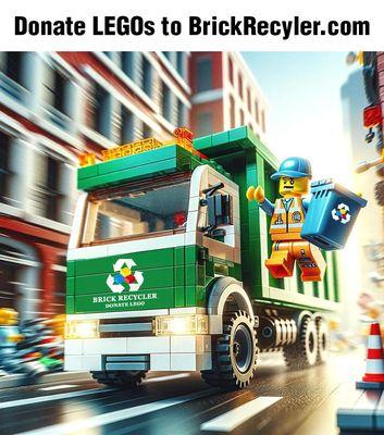 Donate Lego pieces to Brick Recycler