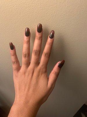 Ombré dip nails