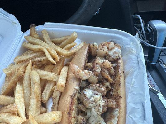 Shrimp PO Boy meal $15