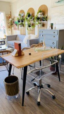 Hand selected new furniture - Live edge desk!