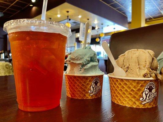 Gelato and a Cherry Italian Soda!   Delicious!