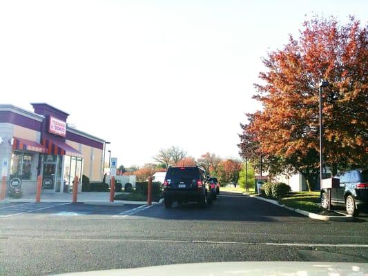 A busy morning at Dunkin Donuts,