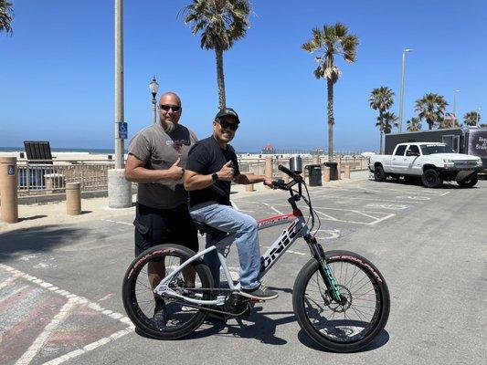 Me and the owner, Jim Decker, in Huntington Beach. Thanks to his wife, Bridget, for snapping this photo!