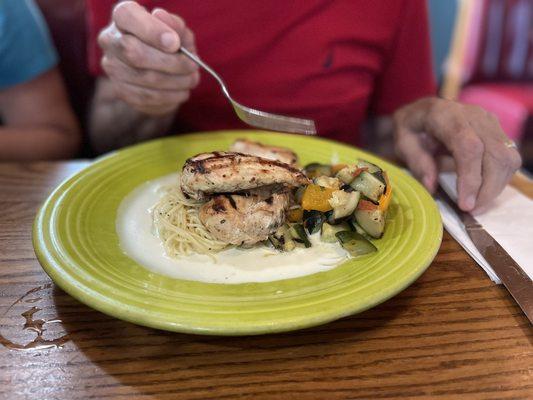 Grilled Chicken and Angel Hair Pasta