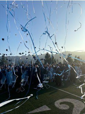 Celebration at the end of the 2024 graduation ceremony!