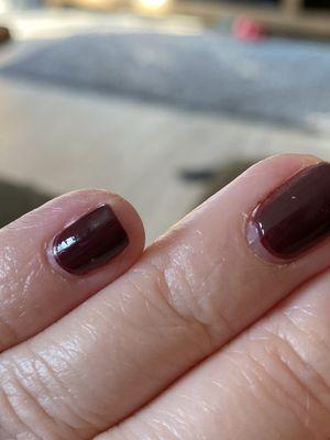 More bad color coverage and messy cuticles.