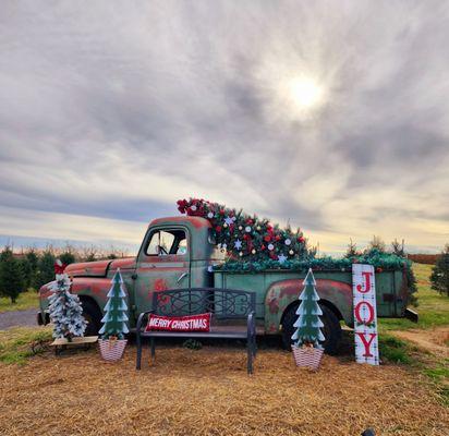 Our truck is decorated for Christmas 2024