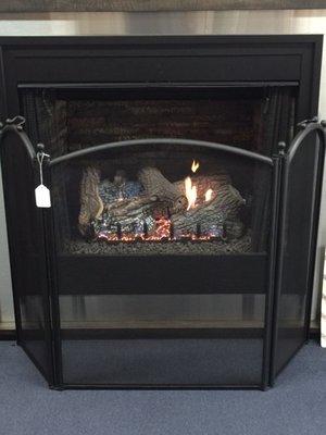 empire slope glaze burner with sassafras logs