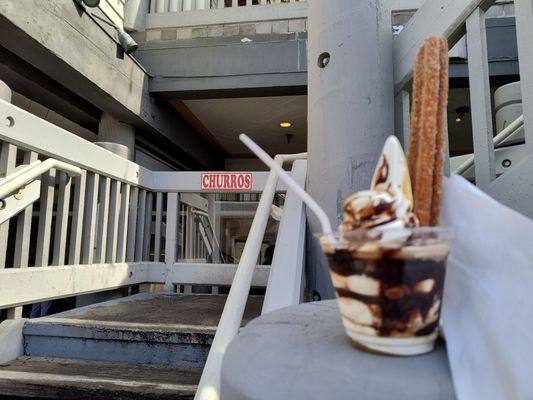 Behind the stairs/ Churro Affogato (right)