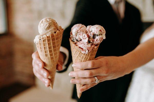 Premium wedding waffle cones