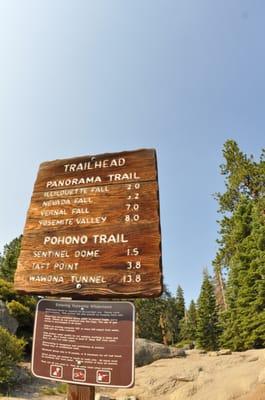 Starting point at Glacier Point