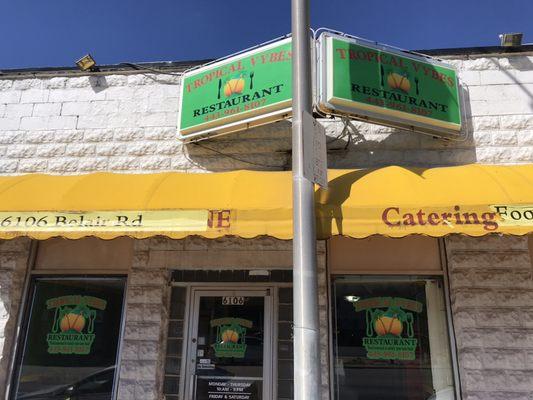 Front of the Restaurant and inside of the Restaurant.