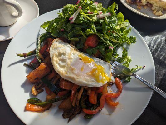 Tofu Hash (with an added egg)