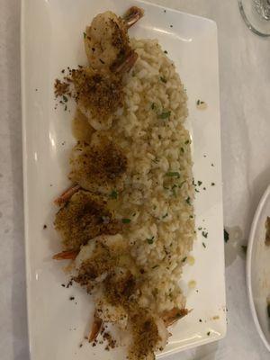 Shrimp  with risotto