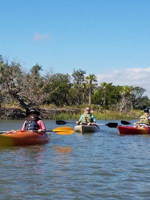 Russ Point Landing thru the salty marsh and tidal waterways a great nature paddle for bird watching.