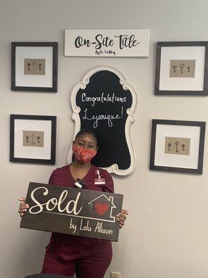 Another wonderful buyer..Congratulations.