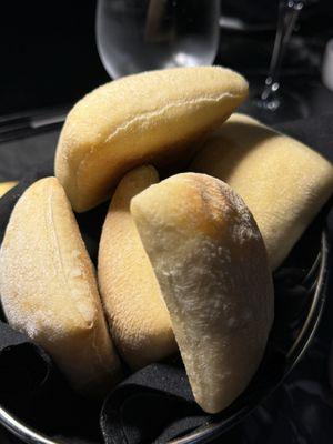 Warm tasty rolls with creamy butter