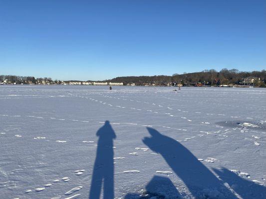 1/30/2021 lake hopatcong frozen on