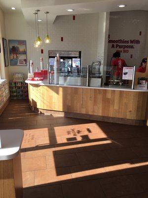 Inside smoothie bar