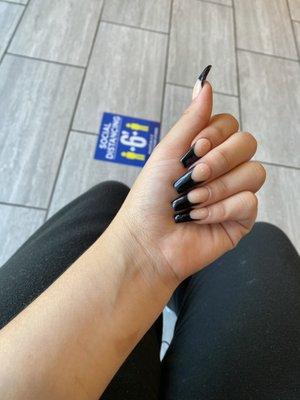 Black French tip