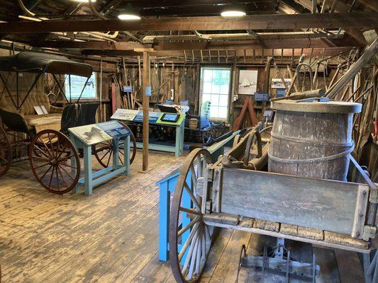 The Red Barn fetaures a permanent multi-media exhibition focused on the storied farming and fishing history of the North Fork of L.I.