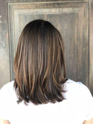 Haircut & subtle beginner balayage