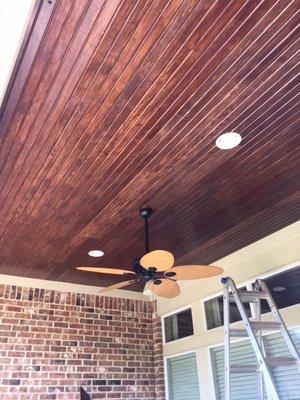 After picture of exterior porch ceiling