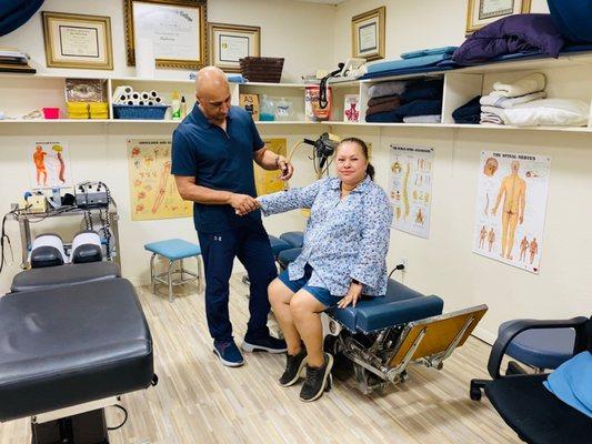 Another happy face when patients get chiropractic treatment.