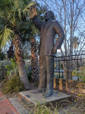 Al Edwards Juneteenth statue at Ashton Villa