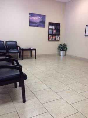 Clean waiting area