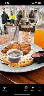 Chicken and waffles