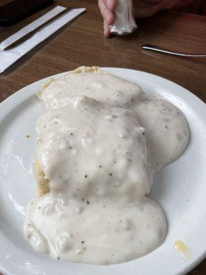 Biscuit and sausage gravy