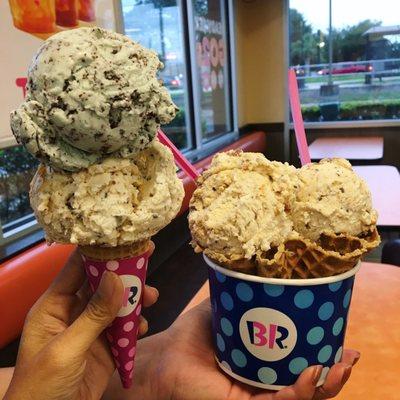 Happy National Ice-cream day! -Snickers & Mint Chocolate Chip