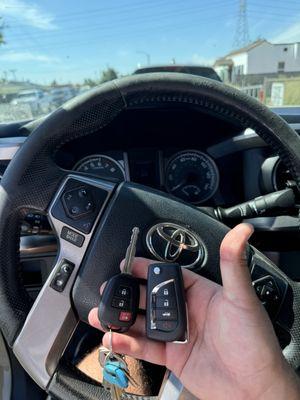 Toyota Tacoma new style flip key with remote added