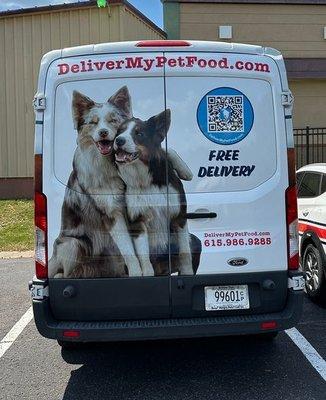 The back of our delivery van!