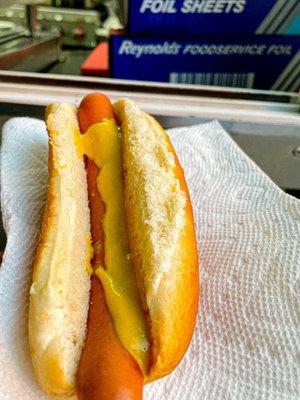 Hotdog, $2 + tip