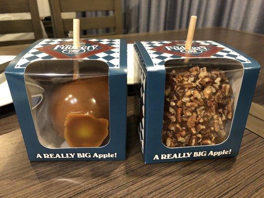 Caramel Apple (left) and Premium Caramel Apple (right)