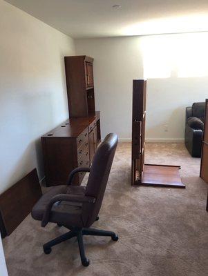 Large furniture, delivered quickly and safely with no damage during the move