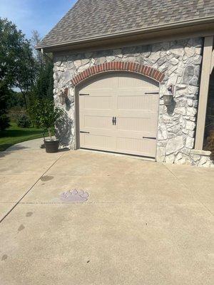 New garage doors installed