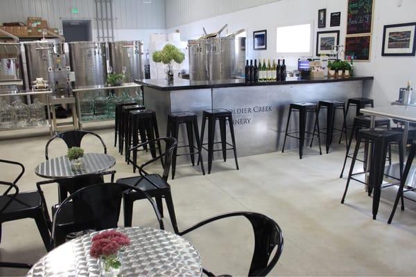 Tasting room within production facility