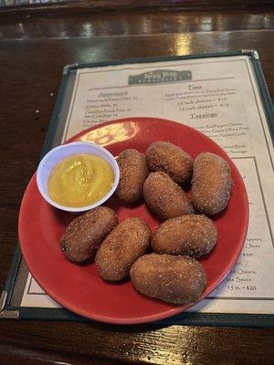 Mini Corn Dogs! Came out hot and crispy -- sooo good!