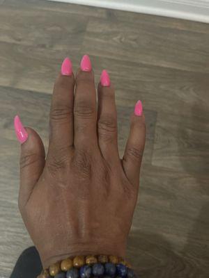 Full Set stiletto tips powder color 63